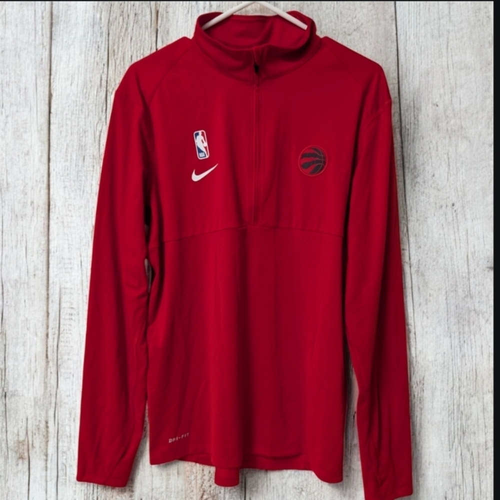 Nike NBA Raptors Dri-FIT 1/2 zip long sleeve performance shirt